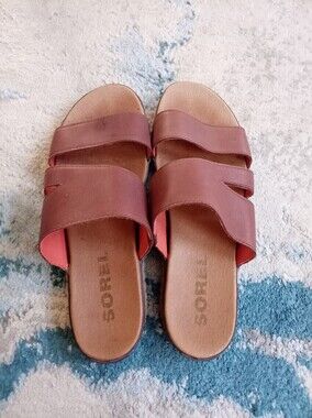 SOREL Leather Slippers Size 10